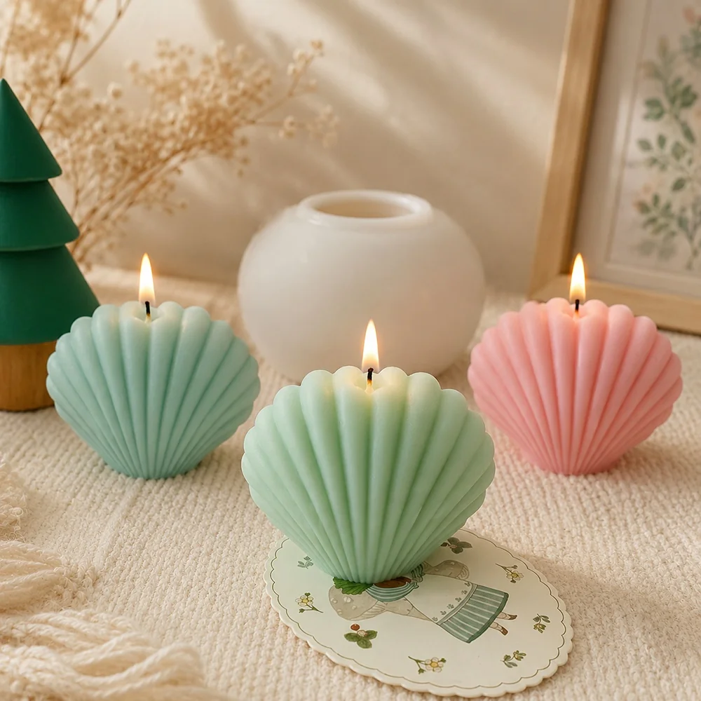 Flexible Scallop Silicone Mold for Candle Making 8068L mold in production at BK Silicone workshop