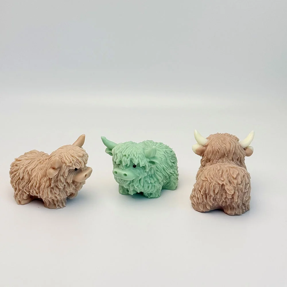 Highland Cow 3D Silicone Candle Mold mold in production at BK Silicone workshop
