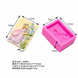 Flower Fairy Silicone Candle Mold AK003 silicone mold