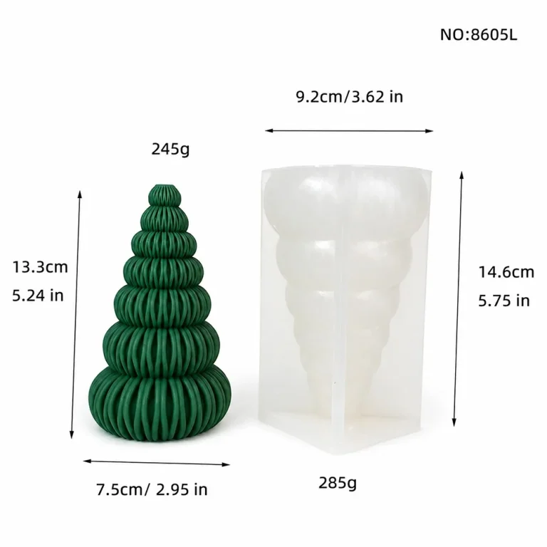 Christmas Tree Silicone Candle Mold 8605L silicone mold, 7.5×13.3cm finished size