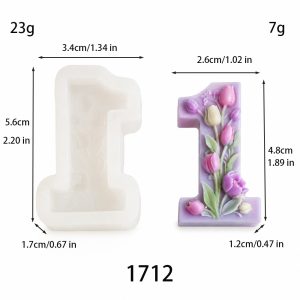 1712 Number 1 Candle Mold Main