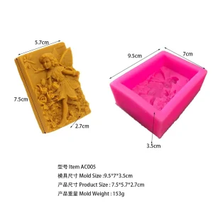 Silicone candle mold with fairy design AC005