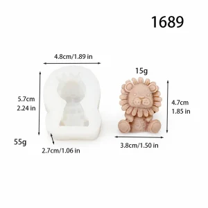 قالب سيليكون 3D Sitting Cartoon Lion Silicone Mold | جملة B2B | SKU 1689