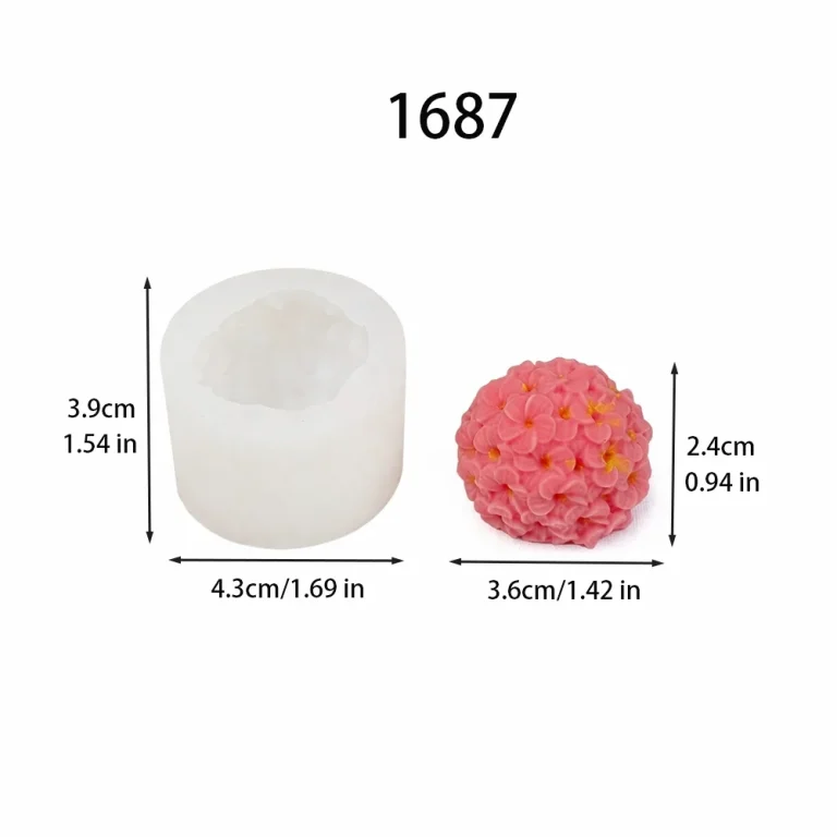 Flower Cluster Sphere Silicone Mold 1687 silicone mold, 3.6×2.4cm finished size