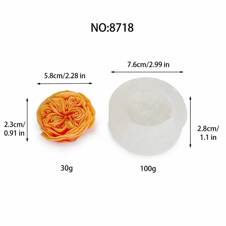 Flower Silicone Mold 8718 silicone mold, 5.8×2.3cm finished size