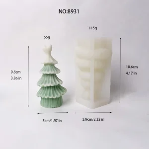 moule en silicone Noël arbre pour fabrication de bougies| B2B grossiste| SKU 8931