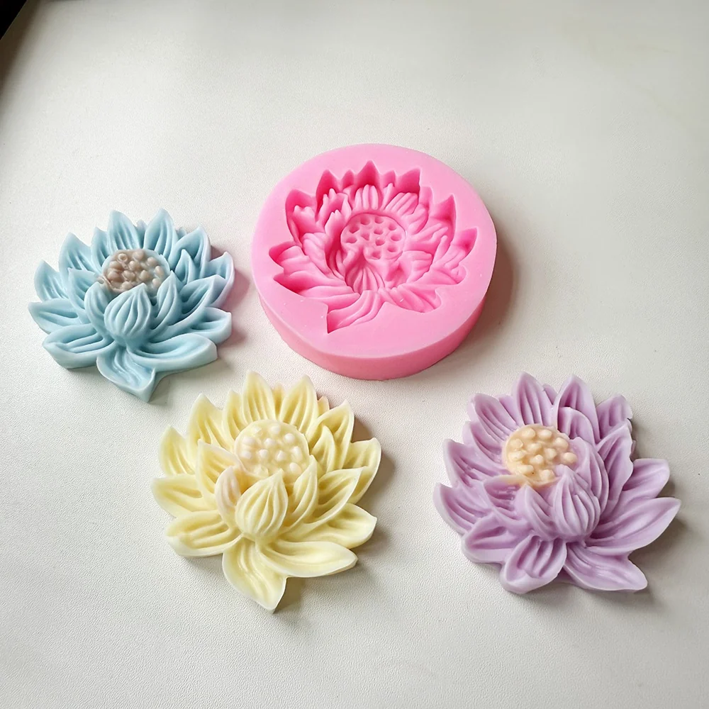1485L - 立体莲花硅胶模具