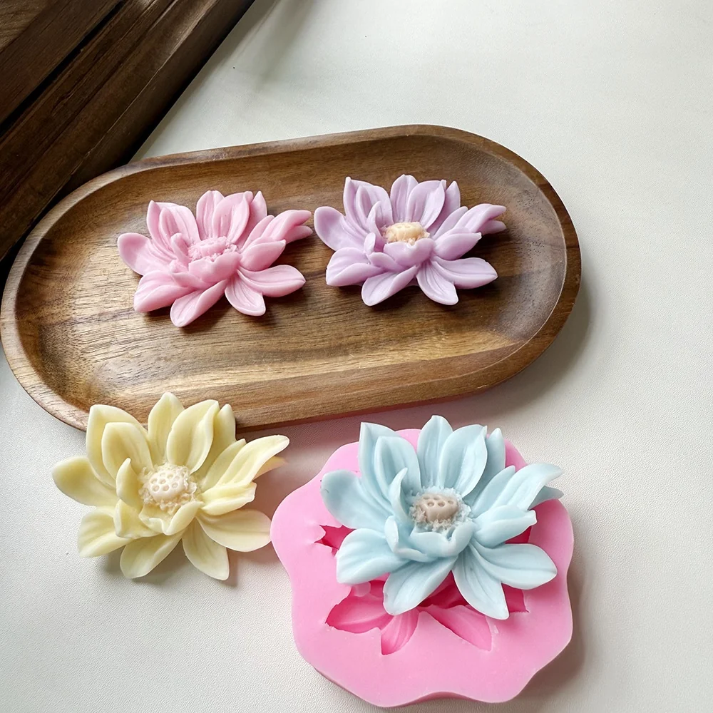 1486 - 荷花/莲花造型硅胶模具