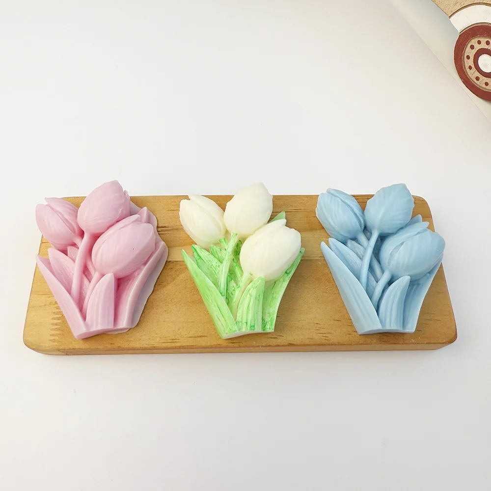 1599 - 郁金香花束硅胶模具