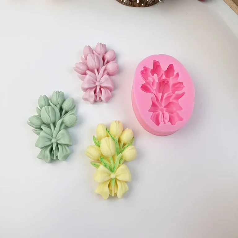 Tulip Bouquet Shape Flower Silicone Mold 1602S silicone mold detail and cavity