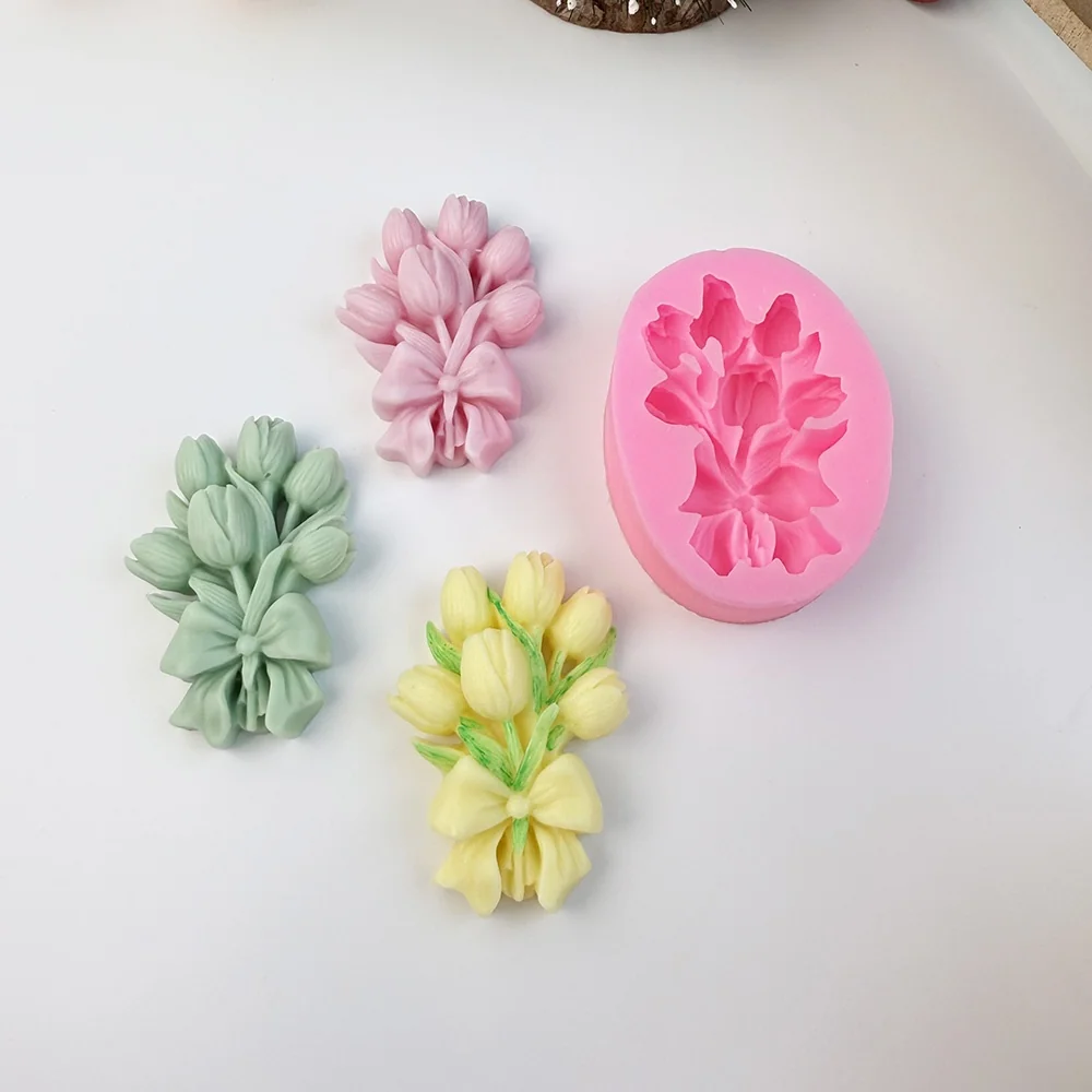 1602S - 郁金香花束造型硅胶模具