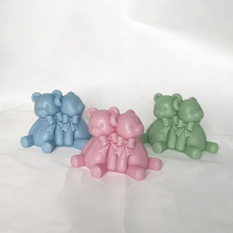 Bear Silicone Mold for DIY Candle Making 8534 silicone mold detail and cavity