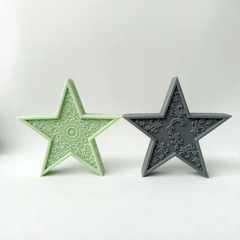 Star Mandala Silicone Mold for Handmade Crafts 1449 silicone mold detail and cavity