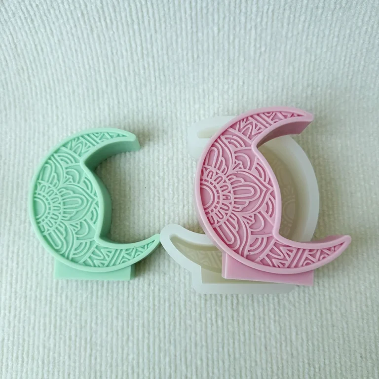 Mandala Moon Silicone Mold for Candle, Soap and Resin 1458 silicone mold detail and cavity