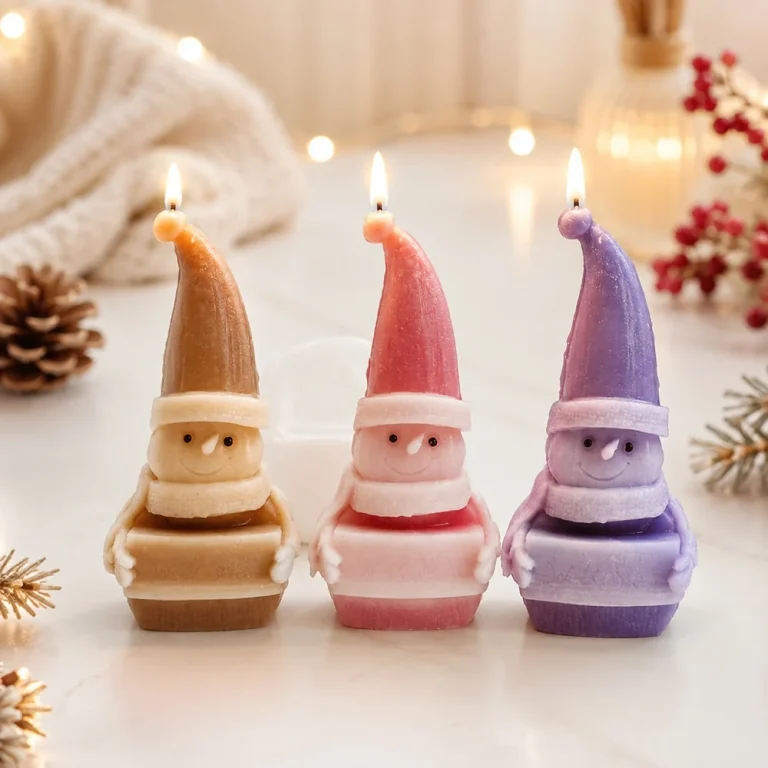 Snowman Silicone Mold for Candle Making 1577 silicone mold detail and cavity