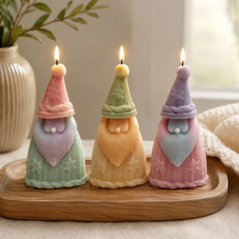3D Gnome Silicone Candle Making Mold 1580 silicone mold detail and cavity