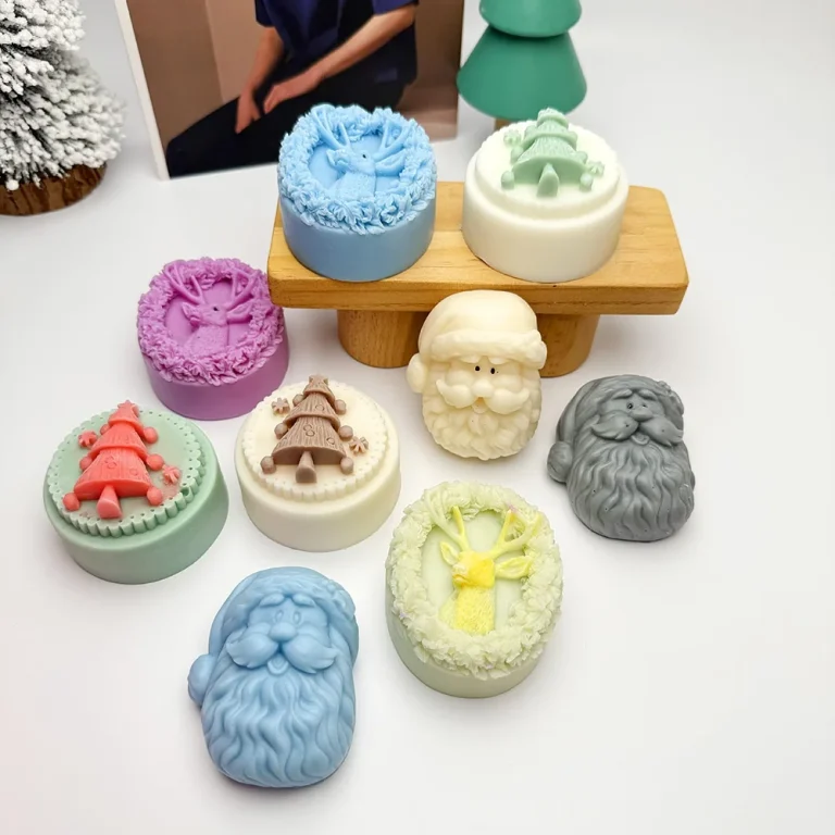 Christmas Tree Silicone Mold for DIY Candle Making BI001 silicone mold detail and cavity