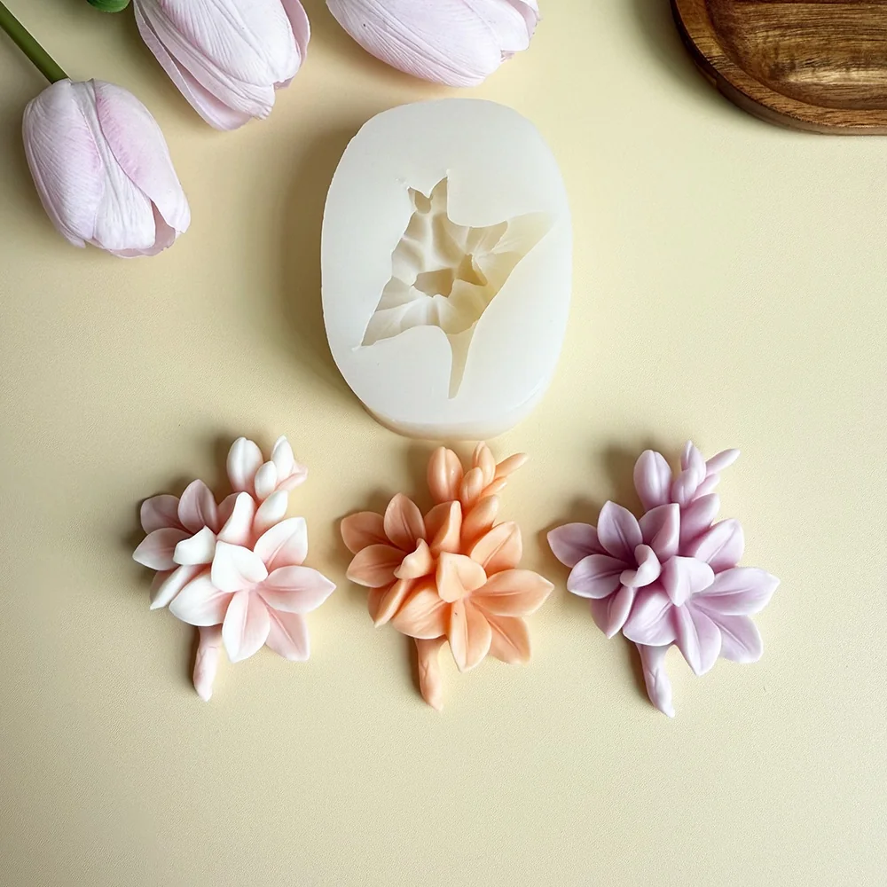 1529 - 玉兰花花簇硅胶模具