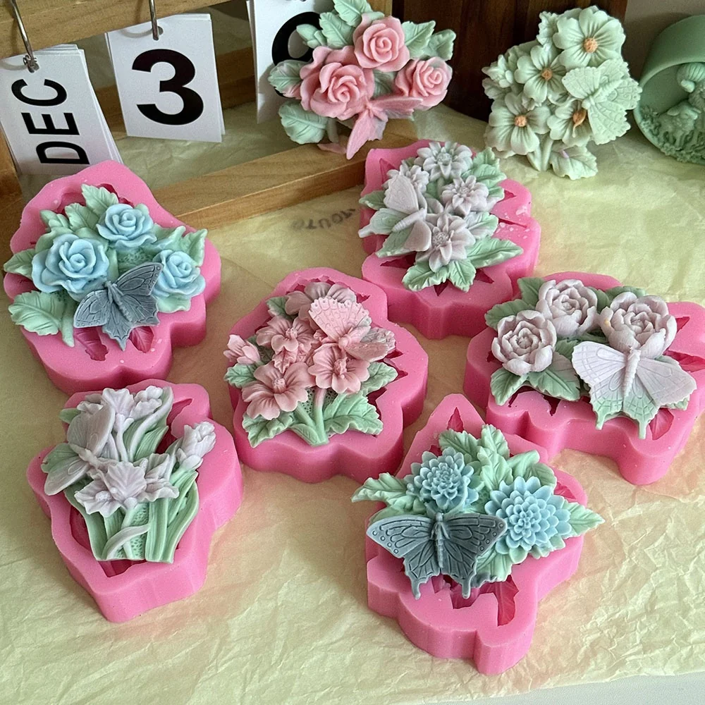 1508 - 蝴蝶大丽花叶组合模具