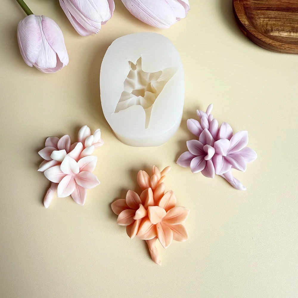 1529 - 玉兰花花簇硅胶模具