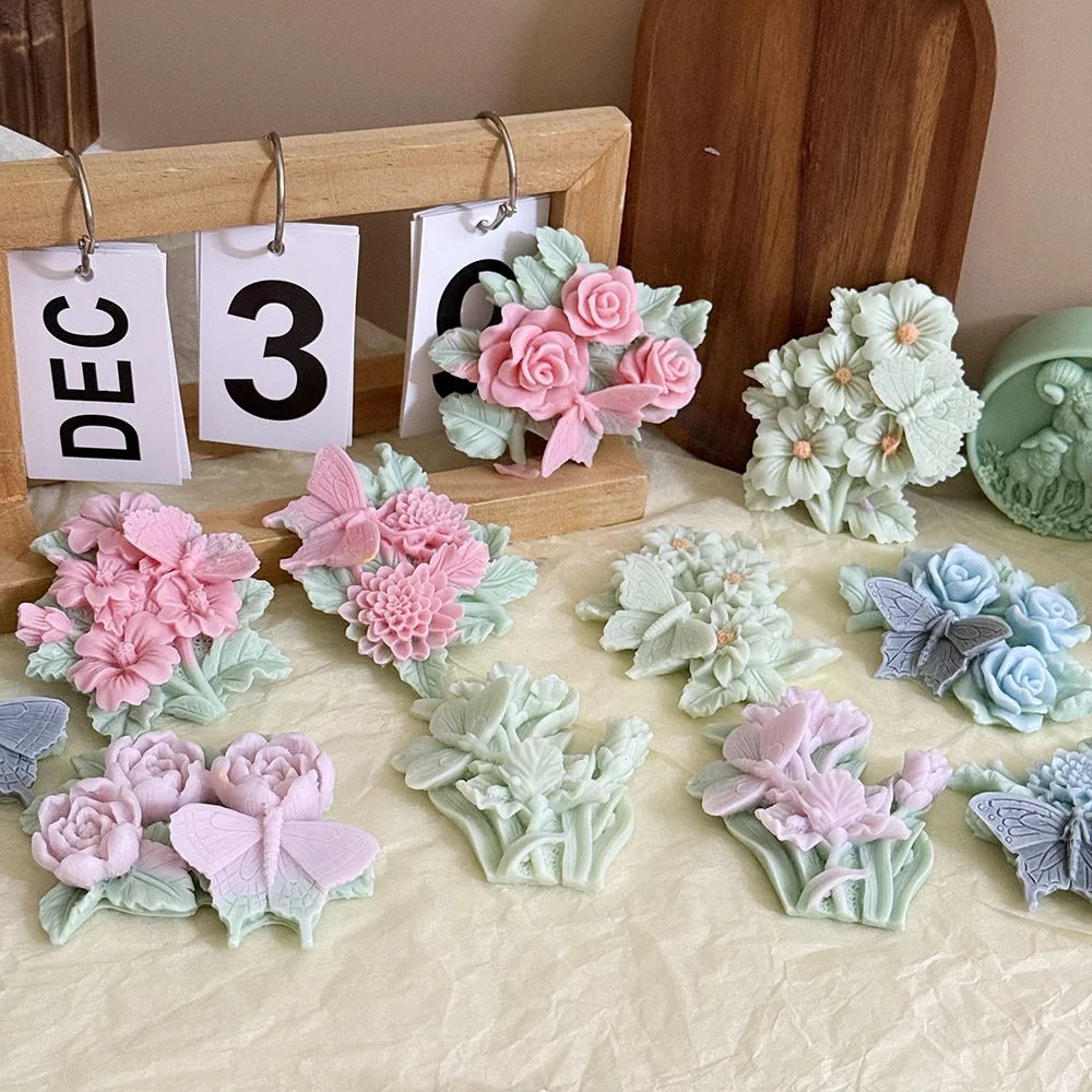 1508 - 蝴蝶大丽花叶组合模具