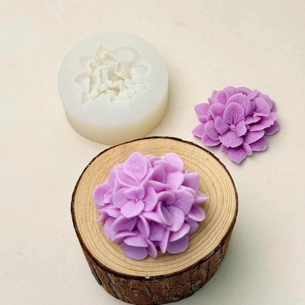 1522 - 绣球花簇硅胶模具