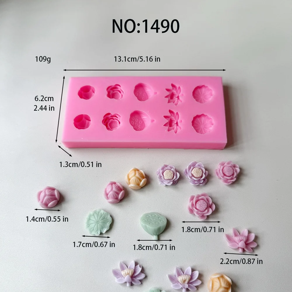 1490 - 迷你荷塘系列造型硅胶模具