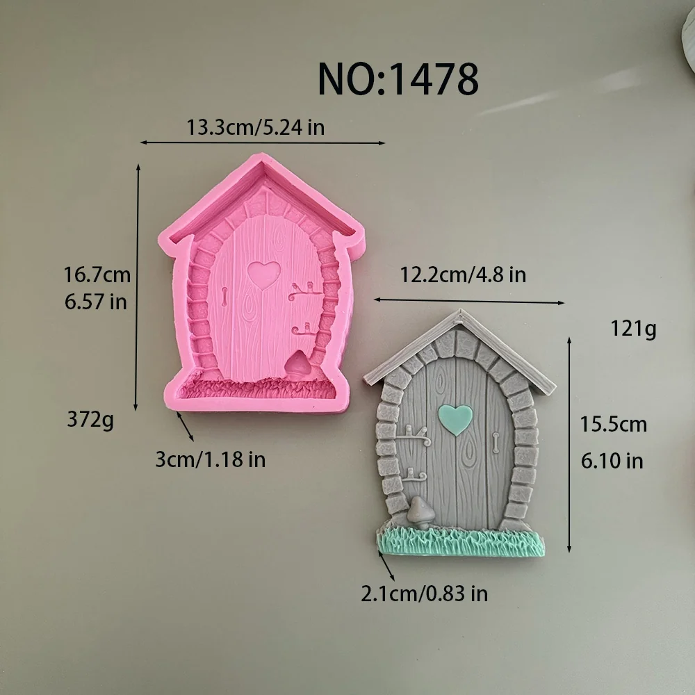 1478 - 童话精灵小屋门硅胶模具