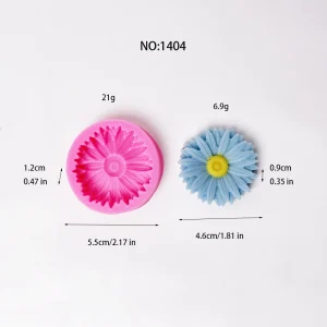 Daisy Silicone Mold silicone mold, 4.6×0.9cm finished size