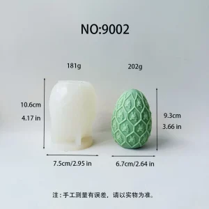Rabbit Relief Easter Egg Silicone Mold for Wax, Soap and Resin Casting 9002 silicone mold, 9.3×6.7cm finished size