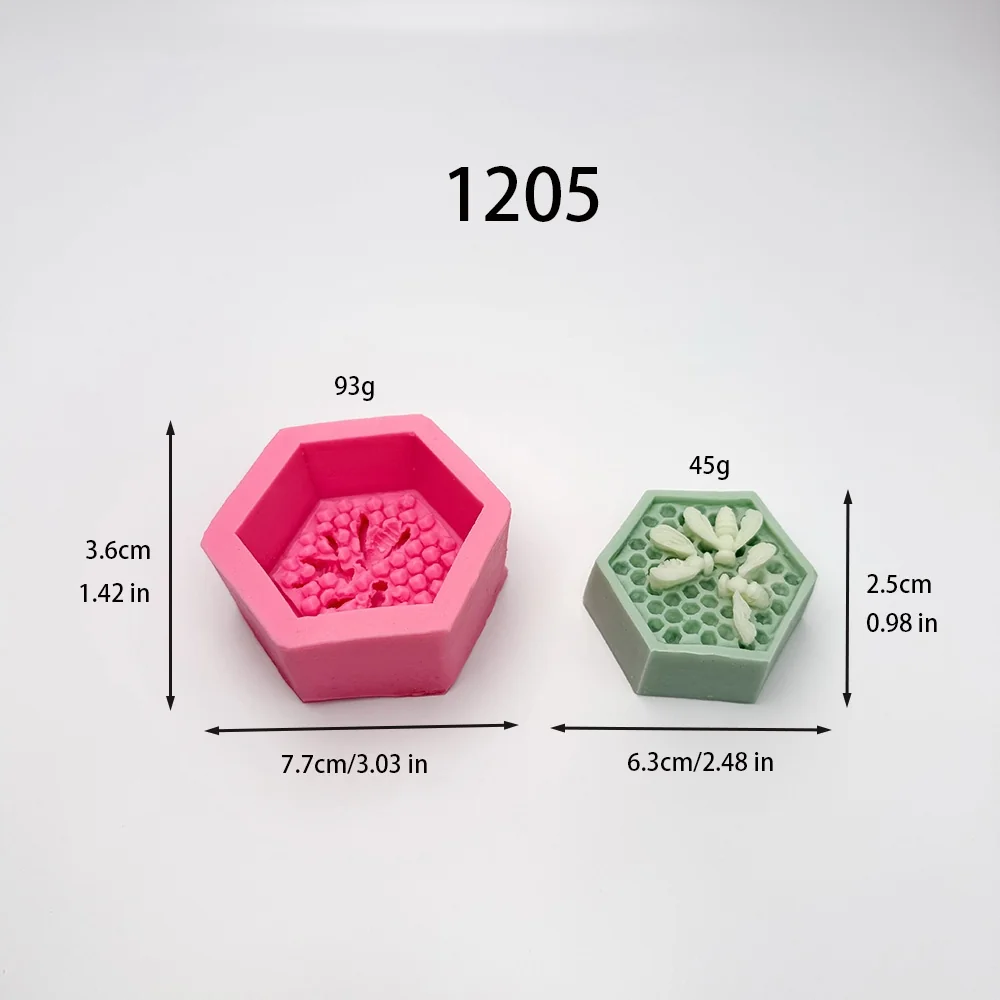1205 - 蜂巢+蜜蜂+Bee硅胶模具
