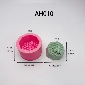 Silicone Candle Mold with Bee Honeycomb Design AH010 silicone mold, 5.7×3.5cm finished size