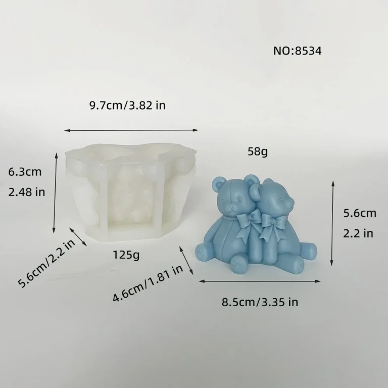 Bear Silicone Mold for DIY Candle Making 8534 silicone mold, 8.5×4.6×5.6cm finished size