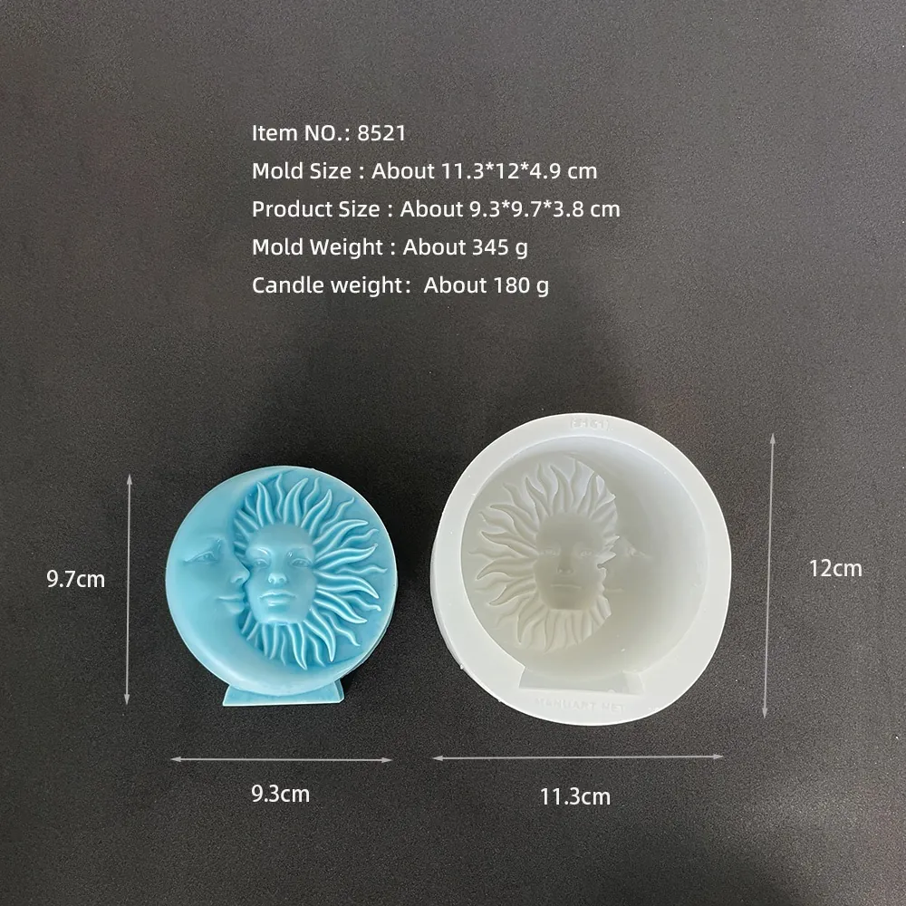 8521 - 太阳月亮人脸硅胶模具