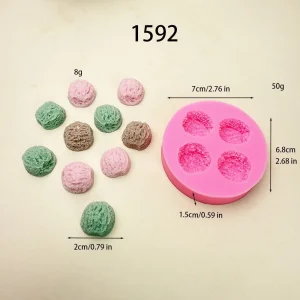 Cookie Silicone Mold for Handmade Crafts 1592 silicone mold, 2cm finished size