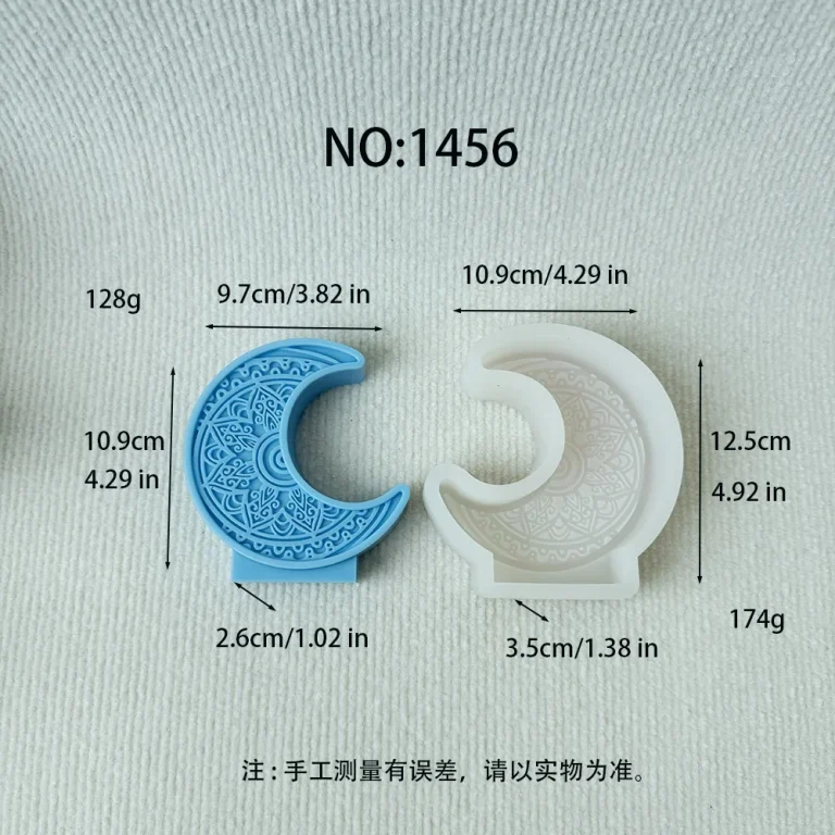 Mandala Crescent Silicone Mold for Candle, Soap and Resin 1456 silicone mold, 9.7×10.9×2.6cm finished size