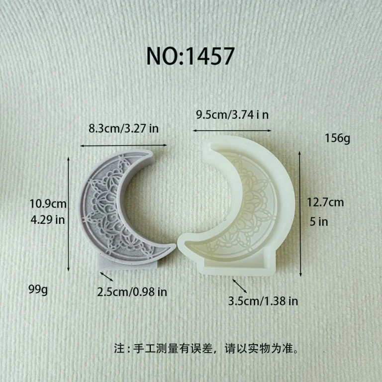 Moon Silicone Mold for DIY Candle Making 1457 silicone mold, 8.3×10.9×2.5cm finished size
