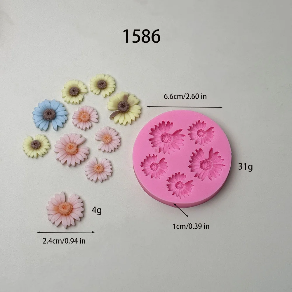 1586 - 小雏菊硅胶模具