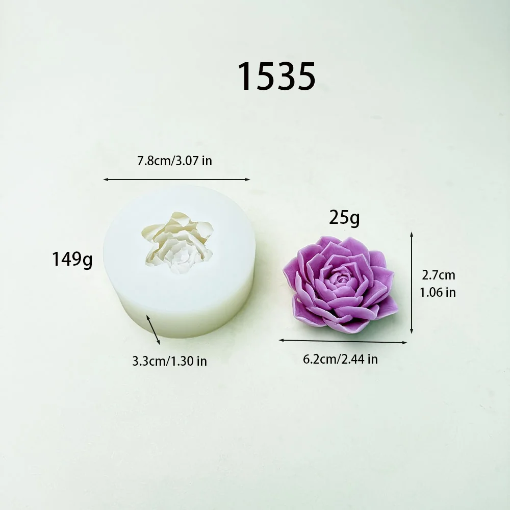 1535 - 立体花朵硅胶模具