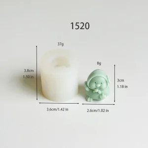 Decorative Silicone Mold for Candle, Soap and Resin 1520 silicone mold, 2.6×3cm finished size
