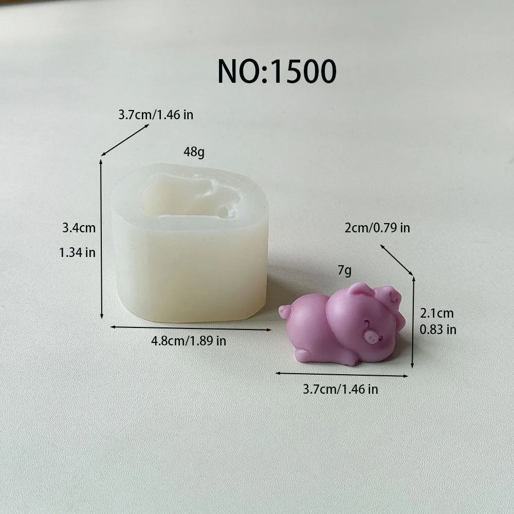 1500 - 趴趴小猪硅胶模具