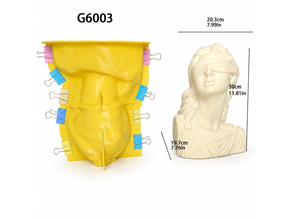How a 30CM Lady Justice Silicone Mold Uses a Support Shell | G6003