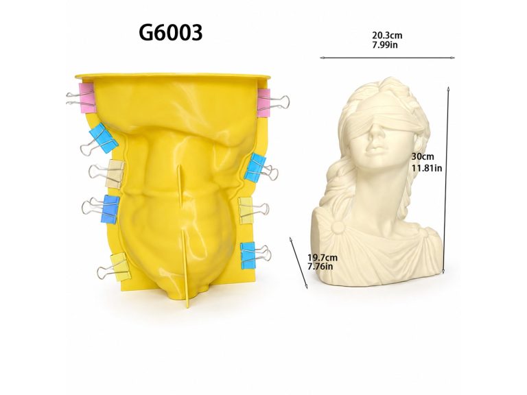 G6003 Lady Justice silicone mold and 30 cm finished casting dimensions