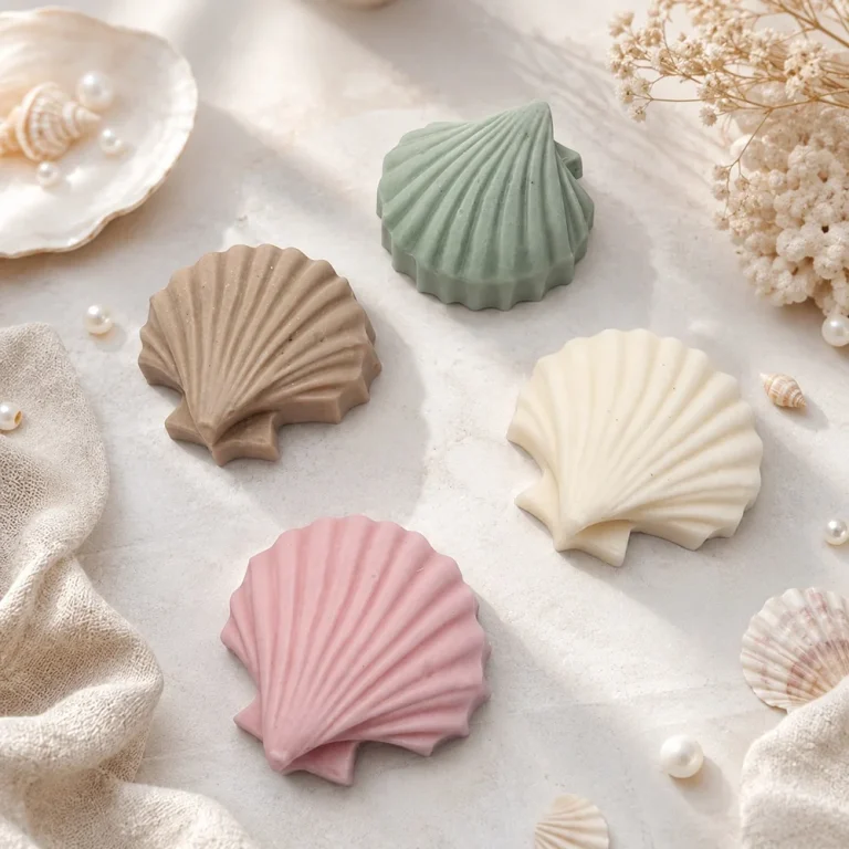 3D Scallop Shell Silicone Mold for DIY Candle Making 1606L