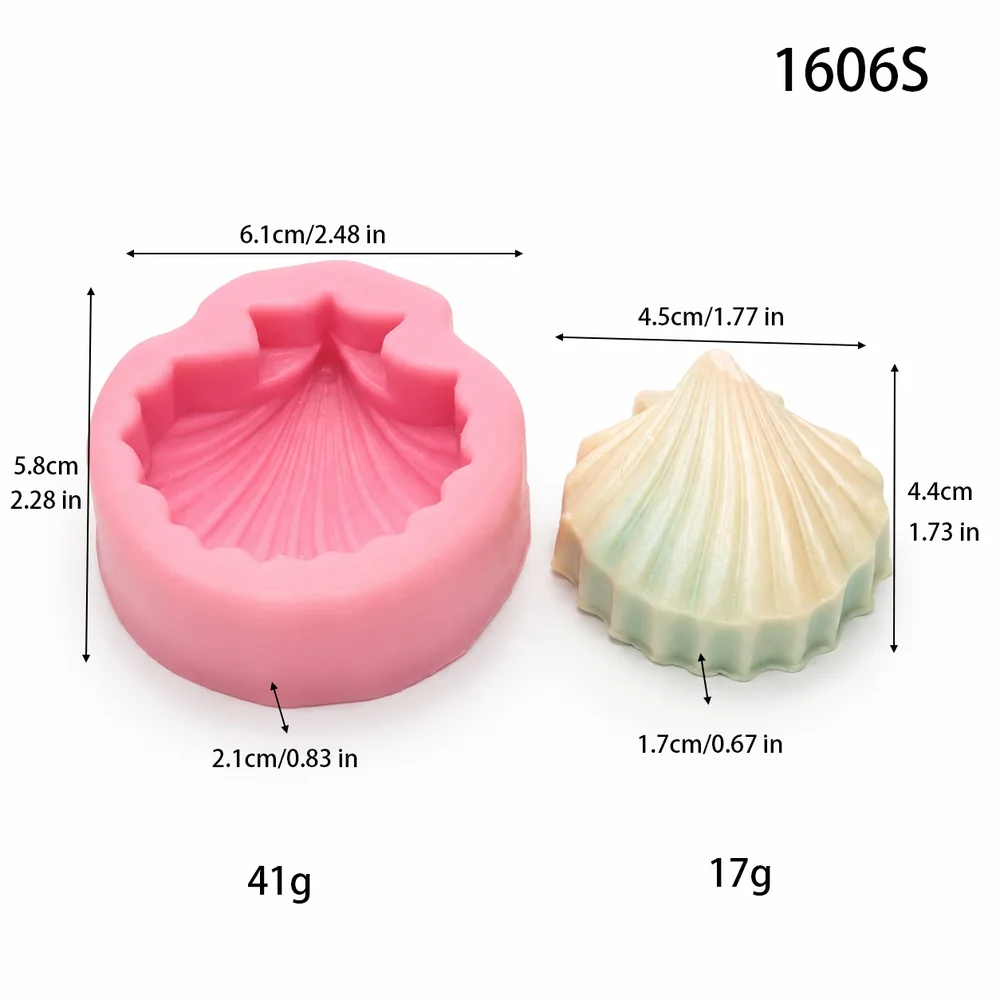 Shell Silicone Candle Mold, Small | 1606S | BK Silicone