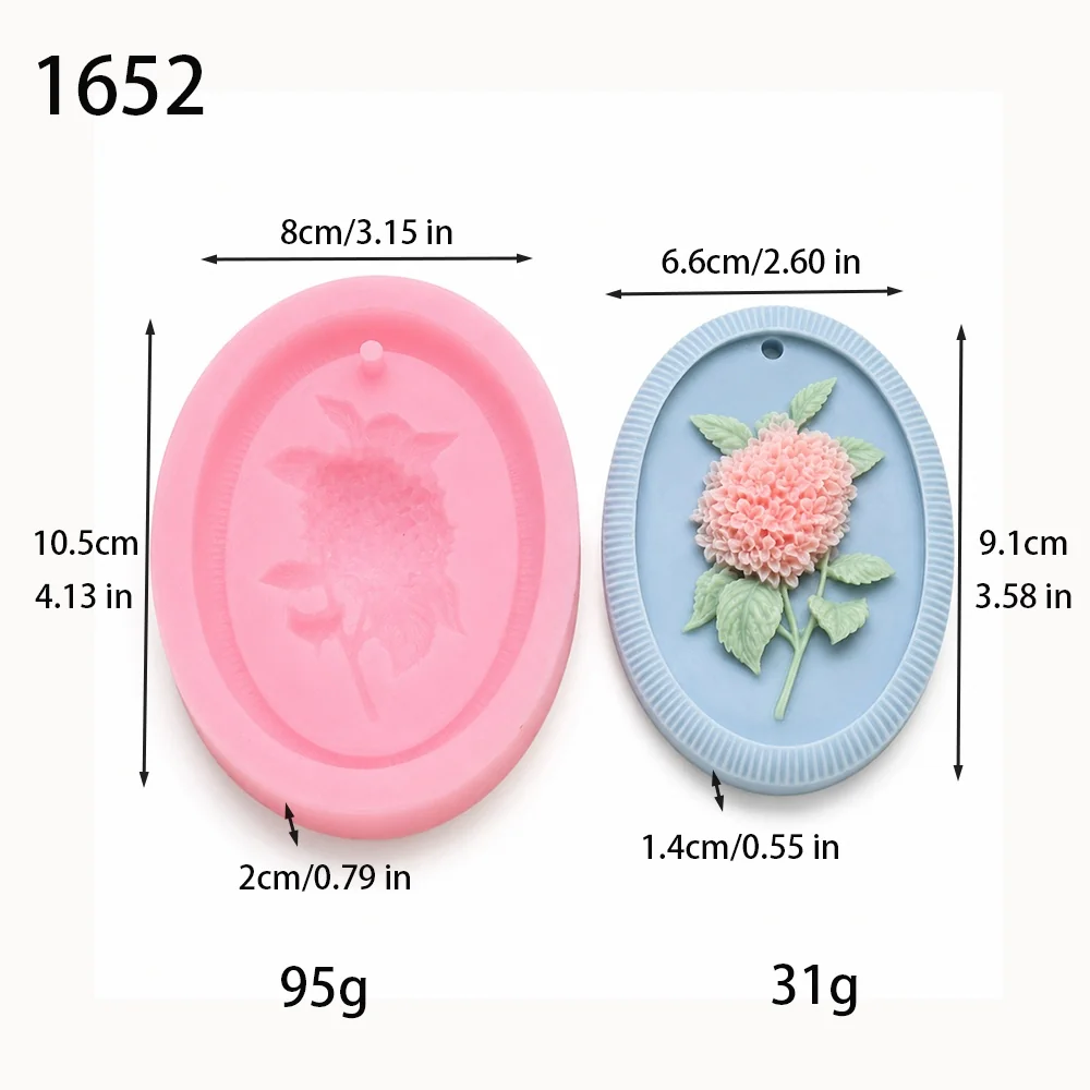 Hydrangea Silicone Candle Mold | 1652 | BK Silicone