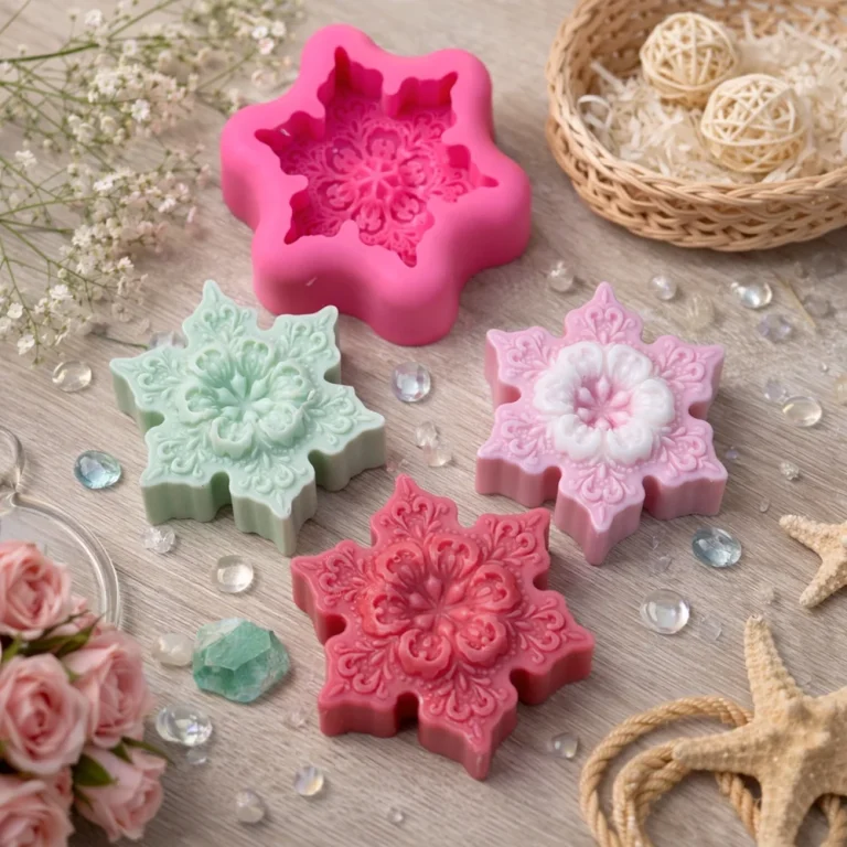 Snowflake Silicone Mold for DIY Candle Making 1659