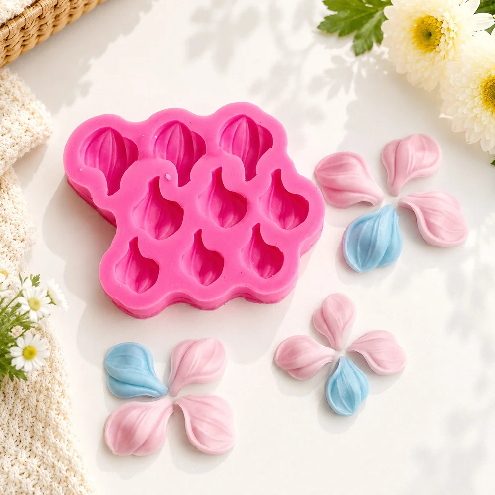 Tulip Petal Silicone Mold for Wax, Soap and Resin Casting 1668 finished casting from the silicone mold