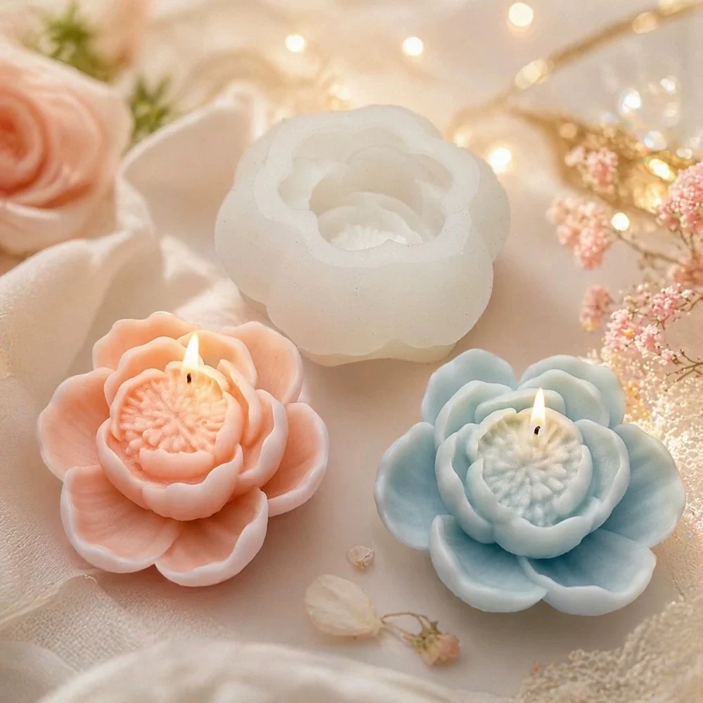 Lotus Silicone Mold for Candle Casting | 1703 | BK Silicone - Image 3