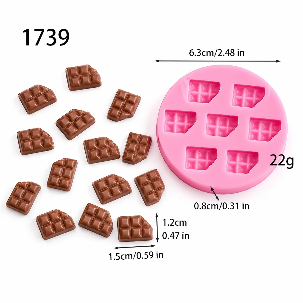1739 — Круглая форма с полостями мини-плиток, размеры